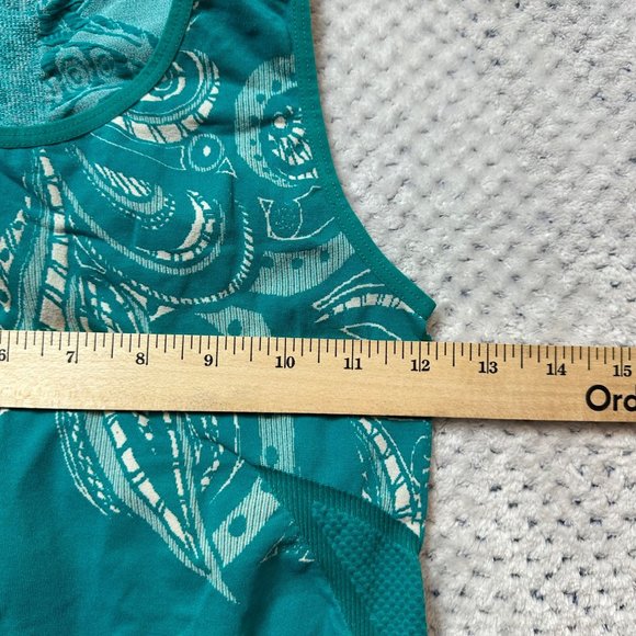 Athleta Workout Top Womens XS Teal Sleeveless Tank Sporty Active Exercise - Picture 12 of 13